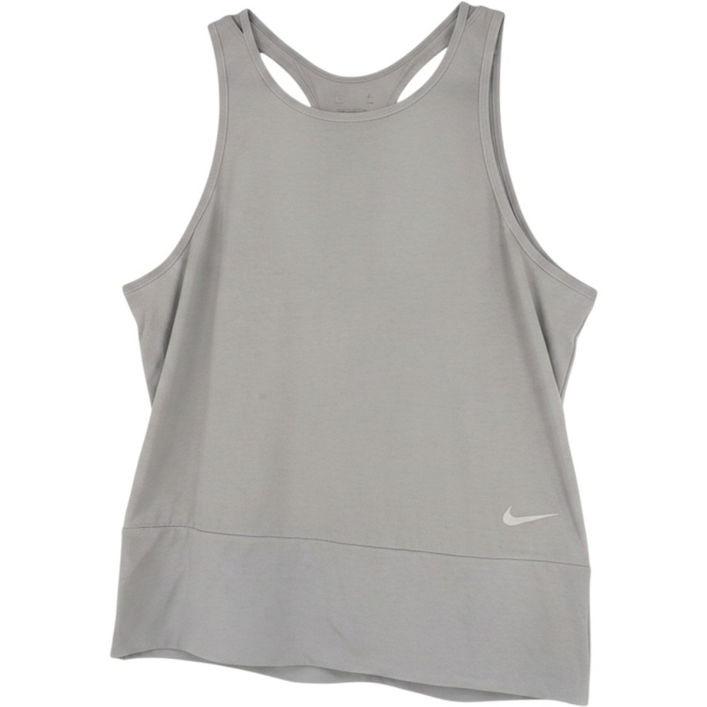 Nike Yoga Training Tank Top Grey Racerback Mesh Back Activewear Womens XL